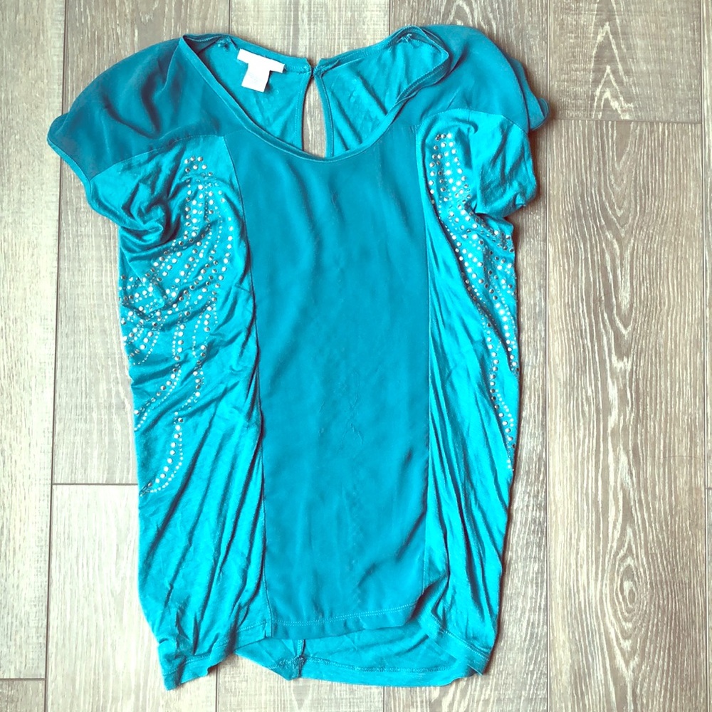 Blue top with studs